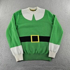 Tipsy Elves Buddy the Elf Ugly Christmas Sweater Mens Medium Green Holiday